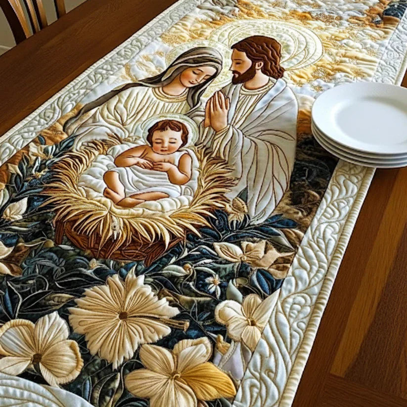 퀼팅 테이블 러너 - 신성한 구유